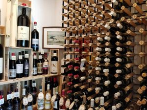 Airconditioned wine cellar at La Bussola in West Singapore