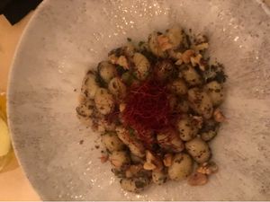 Vegan Gnocchi dish  at BEAM in Barcelona