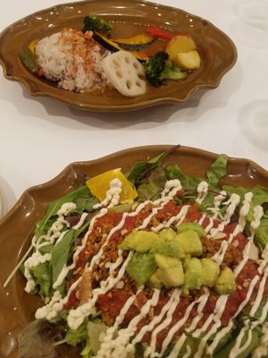 curry and taco rice at Futaba Fruits Parlor in Kawasaki