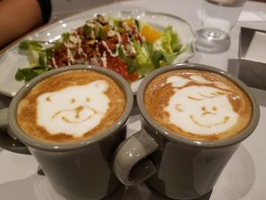 soy lattes at Futaba Fruits Parlor in Kawasaki