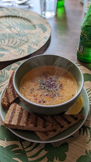 Lentil soup at Manipura Ethic Cafe & Bar in Baku