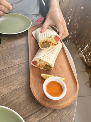 Falafel wrap   at Manipura Ethic Cafe & Bar in Baku