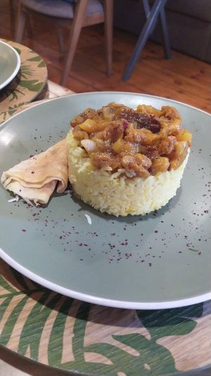 Shahi plov with soya meat at Manipura Ethic Cafe & Bar in Baku