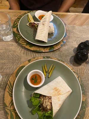 Falafel Wrap and Mexican Wrap  at Manipura Ethic Cafe & Bar in Baku