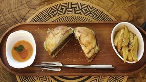 Manipura burger   at Manipura Ethic Cafe & Bar in Baku