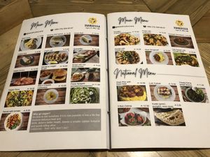 A part of the menu   at Manipura Ethic Cafe & Bar in Baku