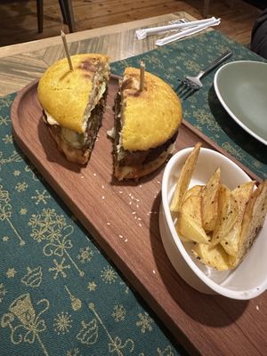 Vegan burger   at Manipura Ethic Cafe & Bar in Baku