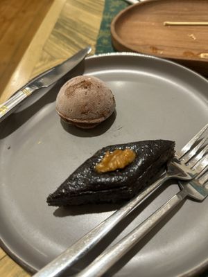 Chocolate mochi and pakhlava   at Manipura Ethic Cafe & Bar in Baku