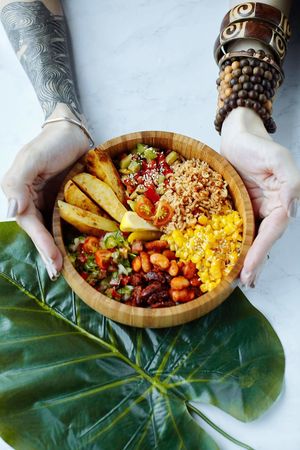 Salads at Manipura Ethic Cafe & Bar in Baku