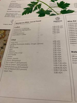 Coffe and Chai at Manipura Ethic Cafe & Bar in Baku