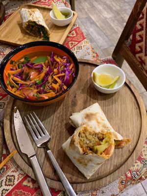 Falafel Wrap at Manipura Ethic Cafe & Bar in Baku