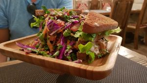 Club sandwiche at Manipura Ethic Cafe & Bar in Baku