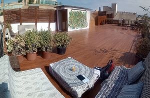 Top terrace. Some days they do free morning yoga session! 7AM at Manipura Ethic Cafe & Bar in Baku