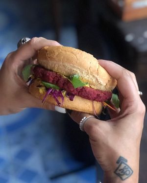 Manipura Veggie Burger at Manipura Ethic Cafe & Bar in Baku