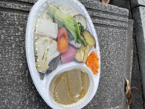 Vegan coconut curry with veggies  at Natural Harmony Coa in Yokohama