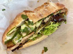 Tofu bahn mi is delicious !  at Mother's Kitchen - Coffee Matters in Bar Harbor