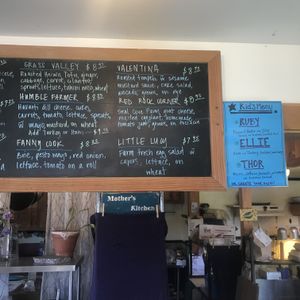 A couple vegan choices at Mother's Kitchen - Coffee Matters in Bar Harbor