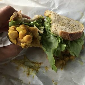 “The empress” special vegan curried chickpea mash at Mother's Kitchen - Coffee Matters in Bar Harbor