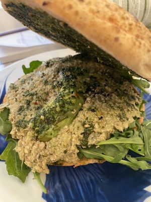 Delicious vegan tuna sandwich  at Cafe Oha  in Frederiksberg