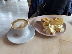 Apple cake and Cappuccino  at Kattakaffihusid in Reykjavik