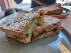 Pesto toast at Kattakaffihusid in Reykjavik