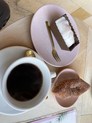 Coffee and two pastries.  at Kattakaffihusid in Reykjavik