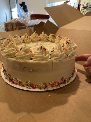 Funfetti 8” cake! at Baked Vegan in Port Chester