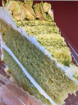Matcha Cake with Vanilla Frosting  at Baked Vegan in Port Chester