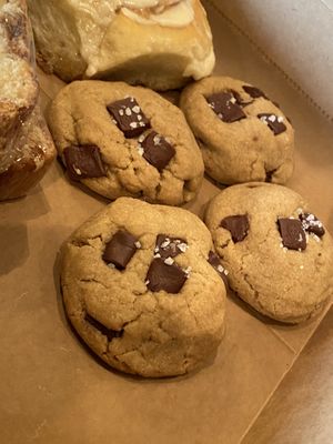 Salted chocolate tahini cookies  at Baked Vegan in Port Chester