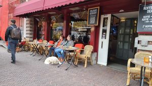 front with outdoor seating at Einstein in Leiden