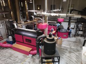 The factory at Dinzler Kaffeerösterei AG in Irschenberg