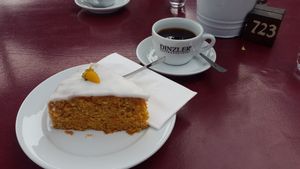 Carrot cake at Dinzler Kaffeerösterei AG in Irschenberg