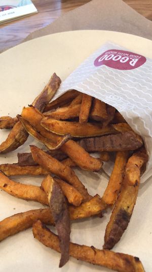 Sweet potato fries  at B.GOOD - Washington St in Boston