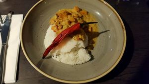 coconut curry at The Riverside Inn in Bournemouth