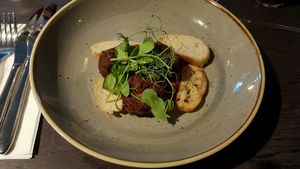 roasted lentil falafel at The Riverside Inn in Bournemouth