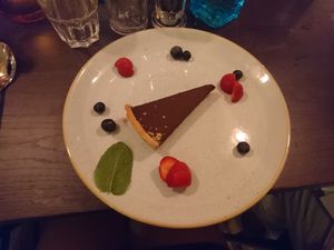 Riverside - Chocolate tart (vegan) at The Riverside Inn in Bournemouth