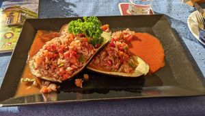 Gefüllte Aubergine at Hotel Zum Schiff in Meersburg