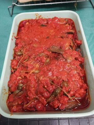 Parmigiana di melanzane at Vegan Italy in Tallinn