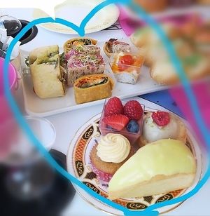 Vegan Afternoon Tea on the bus tour at Brigit's Bakery in London