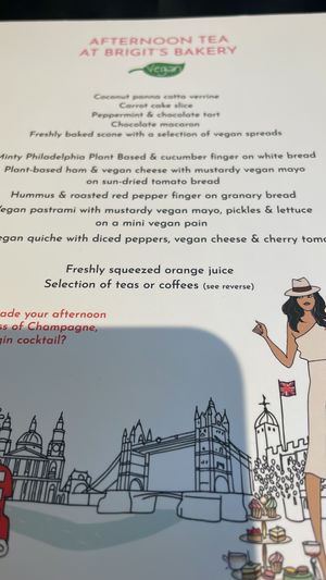 The vegan menu at Brigit's Bakery in London