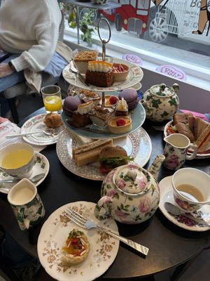 Vegan high tea bites.  at Brigit's Bakery in London