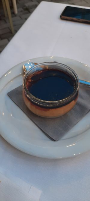 Panna cotta vegana at La Luce in Vicenza