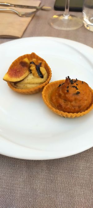 Tartellette ripiene at La Luce in Vicenza