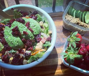 Hemp Cranberry Salad and Baba Ghanoush at Hub City Permaculture -The Kimchi Dude in Hagerstown