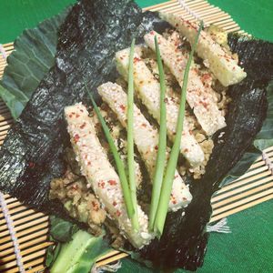 Sushi burrito  at Hub City Permaculture -The Kimchi Dude in Hagerstown