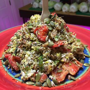 Sprouts salad  at Hub City Permaculture -The Kimchi Dude in Hagerstown