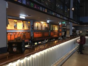 The bar area  at Newcastle Tap in Newcastle Upon Tyne