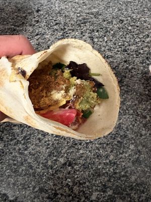 Falafel wrap  at Falafel Place in Collingwood
