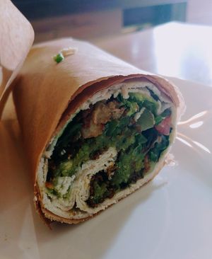 Falafel wrap at Falafel Place in Collingwood