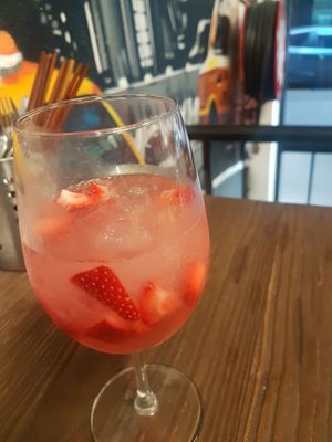 Strawberry Fizz Cocktail at V-Vego in Adelaide